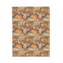 Load image into Gallery viewer, Soft Floral Rainbow Earthy Velveteen Plush Blanket