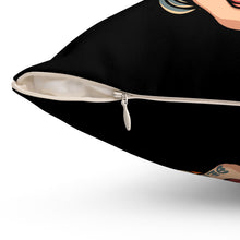 Load image into Gallery viewer, Traditional Tattoo Lady Devil Devil Inside Spun Polyester Square Pillow, Tattoo Home Decor, Alternative Style