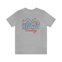 Load image into Gallery viewer, Howdy Cowboy Neon Sign Unisex Jersey Short Sleeve Tee