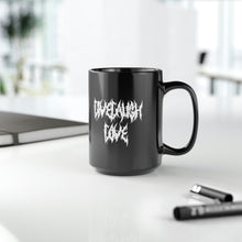 Load image into Gallery viewer, Metalhead Font Live Laugh Love Black Mug, 15oz