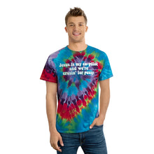 Load image into Gallery viewer, Jesus Is My Co-Pilot And We're Crusin' For Pussy Unisex Tie-Dye Tee, Spiral