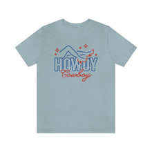 Load image into Gallery viewer, Howdy Cowboy Neon Sign Unisex Jersey Short Sleeve Tee