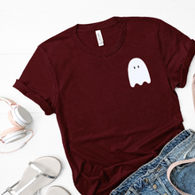 Load image into Gallery viewer, Cute Ghost Pocket Tee Halloween Spooky Season Shirt Unisex