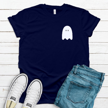Load image into Gallery viewer, Cute Ghost Pocket Tee Halloween Spooky Season Shirt Unisex