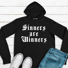 Load image into Gallery viewer, Sinners Are Winners Unisex Fleece Hoodie