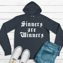 Load image into Gallery viewer, Sinners Are Winners Unisex Fleece Hoodie