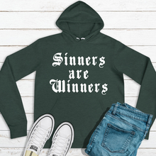 Load image into Gallery viewer, Sinners Are Winners Unisex Fleece Hoodie
