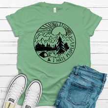 Load image into Gallery viewer, I Hate People Outdoorsy Camping Hiking Adventure PNW UNISEX Men and Womens Tee