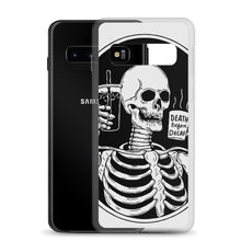 Load image into Gallery viewer, Death Before Decaf Skeleton Samsung Case | Cute Coffee Phone Case | Galaxy Case | S21 Case | Gothic Style Case