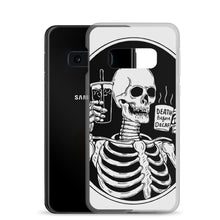 Load image into Gallery viewer, Death Before Decaf Skeleton Samsung Case | Cute Coffee Phone Case | Galaxy Case | S21 Case | Gothic Style Case