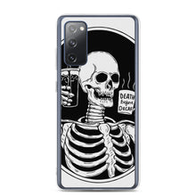 Load image into Gallery viewer, Death Before Decaf Skeleton Samsung Case | Cute Coffee Phone Case | Galaxy Case | S21 Case | Gothic Style Case