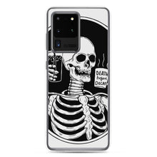 Load image into Gallery viewer, Death Before Decaf Skeleton Samsung Case | Cute Coffee Phone Case | Galaxy Case | S21 Case | Gothic Style Case