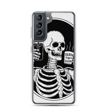 Load image into Gallery viewer, Death Before Decaf Skeleton Samsung Case | Cute Coffee Phone Case | Galaxy Case | S21 Case | Gothic Style Case