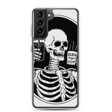 Load image into Gallery viewer, Death Before Decaf Skeleton Samsung Case | Cute Coffee Phone Case | Galaxy Case | S21 Case | Gothic Style Case