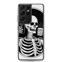 Load image into Gallery viewer, Death Before Decaf Skeleton Samsung Case | Cute Coffee Phone Case | Galaxy Case | S21 Case | Gothic Style Case