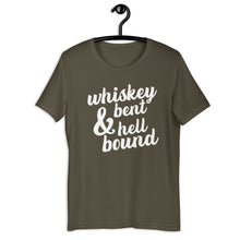 Load image into Gallery viewer, Whiskey Bent And Hell Bound | Drinking | Unisex Tees | Short-Sleeve Unisex T-Shirt