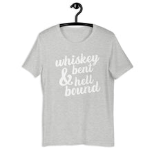 Load image into Gallery viewer, Whiskey Bent And Hell Bound | Drinking | Unisex Tees | Short-Sleeve Unisex T-Shirt
