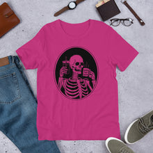 Load image into Gallery viewer, Death Before Decaf Skeleton Short-Sleeve Unisex T-Shirt