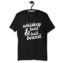 Load image into Gallery viewer, Whiskey Bent And Hell Bound | Drinking | Unisex Tees | Short-Sleeve Unisex T-Shirt