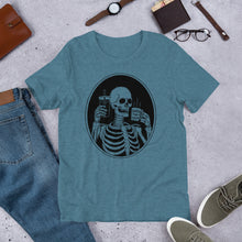 Load image into Gallery viewer, Death Before Decaf Skeleton Short-Sleeve Unisex T-Shirt