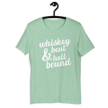 Load image into Gallery viewer, Whiskey Bent And Hell Bound | Drinking | Unisex Tees | Short-Sleeve Unisex T-Shirt