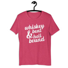 Load image into Gallery viewer, Whiskey Bent And Hell Bound | Drinking | Unisex Tees | Short-Sleeve Unisex T-Shirt
