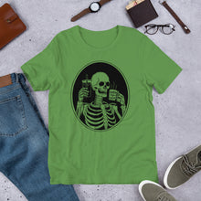 Load image into Gallery viewer, Death Before Decaf Skeleton Short-Sleeve Unisex T-Shirt