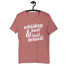 Load image into Gallery viewer, Whiskey Bent And Hell Bound | Drinking | Unisex Tees | Short-Sleeve Unisex T-Shirt