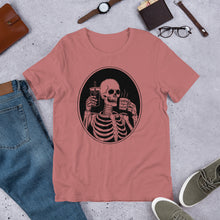 Load image into Gallery viewer, Death Before Decaf Skeleton Short-Sleeve Unisex T-Shirt