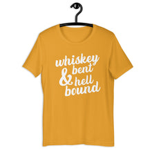 Load image into Gallery viewer, Whiskey Bent And Hell Bound | Drinking | Unisex Tees | Short-Sleeve Unisex T-Shirt