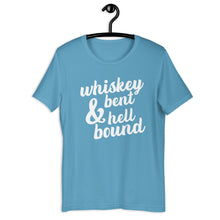 Load image into Gallery viewer, Whiskey Bent And Hell Bound | Drinking | Unisex Tees | Short-Sleeve Unisex T-Shirt
