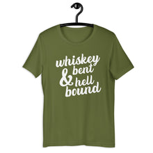Load image into Gallery viewer, Whiskey Bent And Hell Bound | Drinking | Unisex Tees | Short-Sleeve Unisex T-Shirt