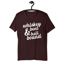Load image into Gallery viewer, Whiskey Bent And Hell Bound | Drinking | Unisex Tees | Short-Sleeve Unisex T-Shirt