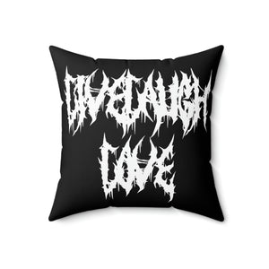 Live Laugh Love Metal Head, Punk, Metalhead Gift, Gothic Home Decor Spun Polyester Square Pillow