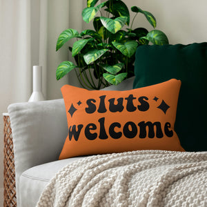 Sluts Welcome Spun Polyester Lumbar Pillow