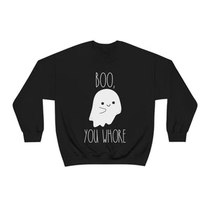 Boo, You Whore Cute Ghost Unisex Heavy Blend™ Crewneck Sweatshirt