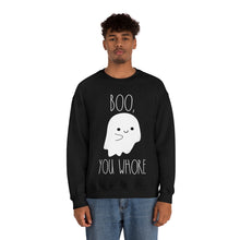 Load image into Gallery viewer, Boo, You Whore Cute Ghost Unisex Heavy Blend™ Crewneck Sweatshirt
