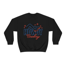Load image into Gallery viewer, Howdy Cowboy Neon Sign Unisex Heavy Blend Crewneck Sweatshirt
