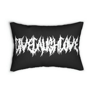 Live Laugh Love Metal Head Funny Black Metal Font Spun Polyester Lumbar Pillow