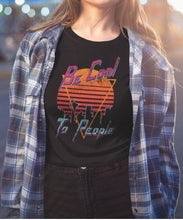 Load image into Gallery viewer, LIMITED STOCK: Be Cool To People Retro Black Tee
