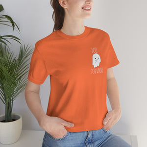 Boo, You Whore Cute Ghost Unisex Jersey Short Sleeve Tee