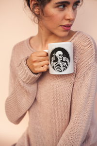 Death Before Decaf Skeleton Coffee Mug