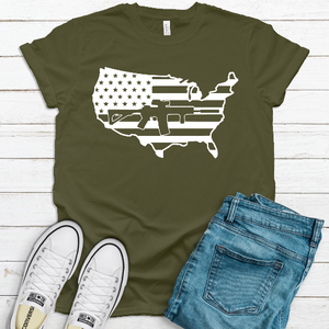 American Gun Flag Ammo Flag Unisex Tee Shirt
