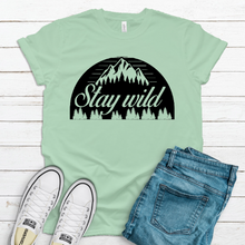 Load image into Gallery viewer, Stay Wild Hiking Outdoors Adventure Shirt UNISEX SIZING Htv T Shirt
