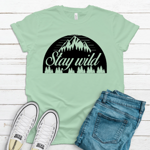 Stay Wild Hiking Outdoors Adventure Shirt UNISEX SIZING Htv T Shirt