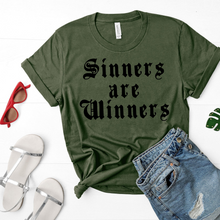 Load image into Gallery viewer, Sinners Are Winners Unisex Tee Shirt
