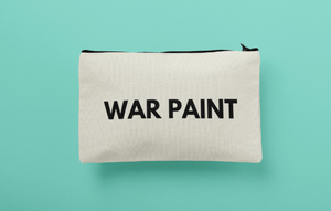 War Paint Makeup Bag | Canvas Cosmetics Bag | Canvas Tote Organizer