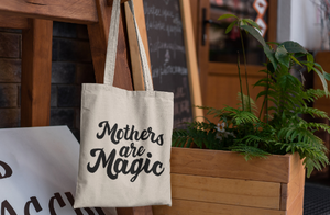 Mothers are Magic Cute Canvas Tote Bag | Market Bag | Gifts for Mom  New Mom | Baby shower Gift | Christmas Gifts for Mom