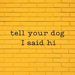 Tell Your Dog I Said Hi Vinyl Decal Sticker