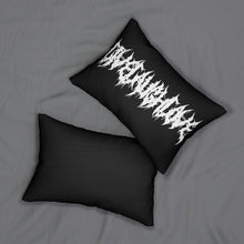 Load image into Gallery viewer, Live Laugh Love Metal Head Funny Black Metal Font Spun Polyester Lumbar Pillow
